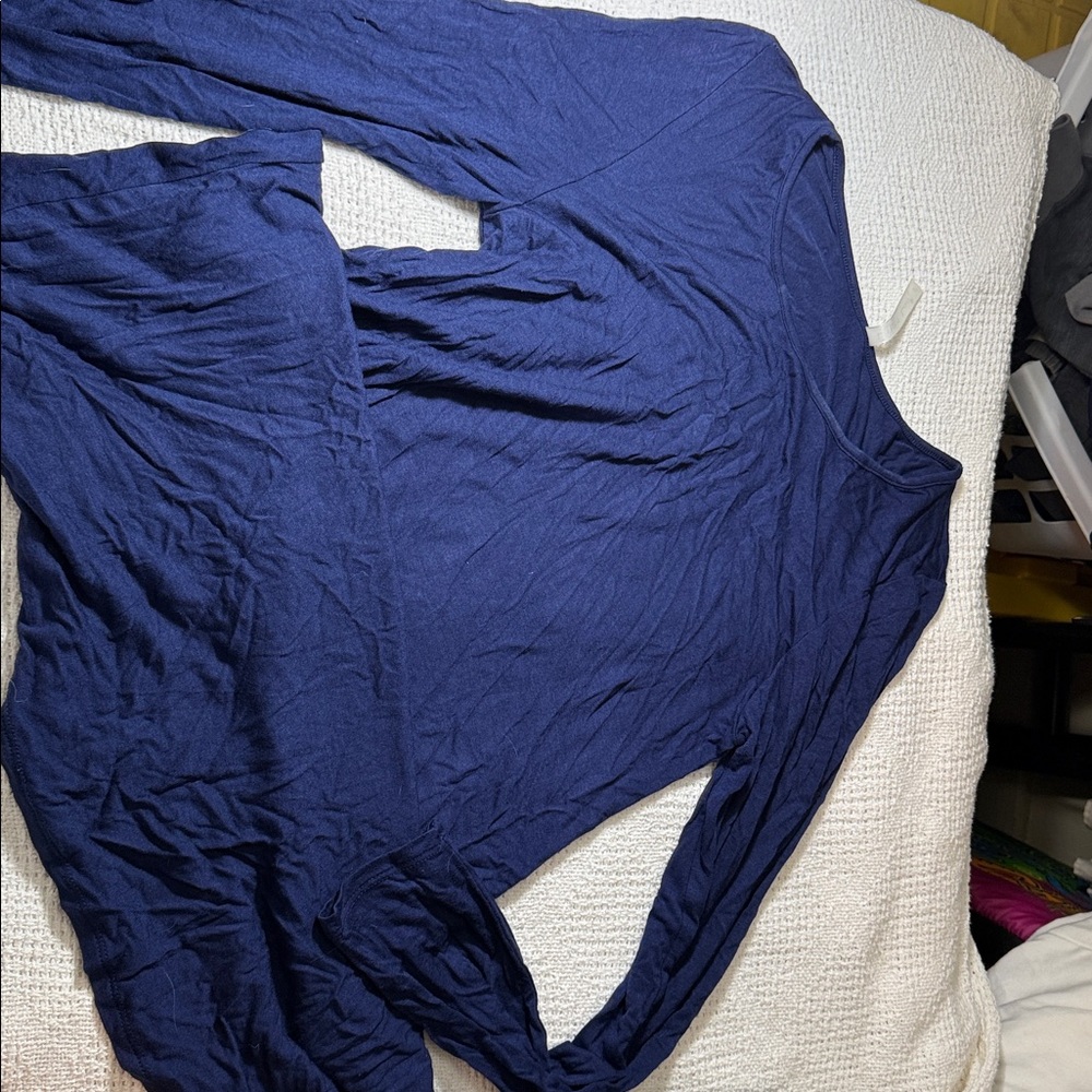 Lyss Loo Navy Blue Casual Top